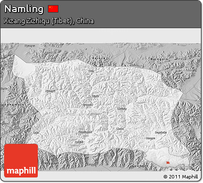 Gray 3D Map of Namling