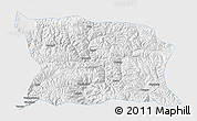 Physical 3D Map of Namling, single color outside