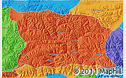 Political 3D Map of Namling