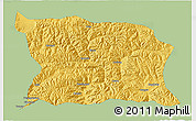 Savanna Style 3D Map of Namling, single color outside