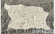 Shaded Relief 3D Map of Namling, darken