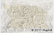 Shaded Relief 3D Map of Namling, lighten