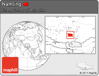 Blank Location Map of Namling