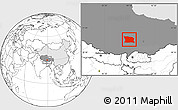 Blank Location Map of Namling, highlighted country, highlighted parent region