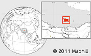 Blank Location Map of Namling, highlighted parent region