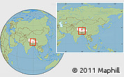 Savanna Style Location Map of Namling, highlighted parent region, within the entire country