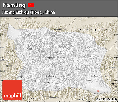 Classic Style Map of Namling