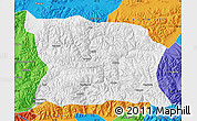 Physical Map of Namling, political outside