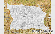 Physical Map of Namling, satellite outside
