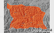 Political Map of Namling, desaturated