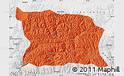 Political Map of Namling, physical outside