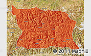 Political Map of Namling, satellite outside