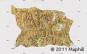 Satellite Map of Namling, cropped outside