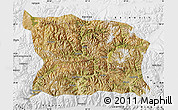 Satellite Map of Namling, physical outside