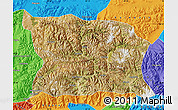 Satellite Map of Namling, political outside