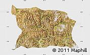 Satellite Map of Namling, single color outside