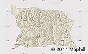 Shaded Relief Map of Namling, cropped outside