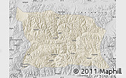Shaded Relief Map of Namling, desaturated