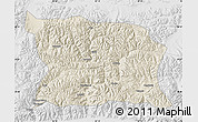 Shaded Relief Map of Namling, lighten, desaturated