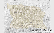 Shaded Relief Map of Namling, physical outside
