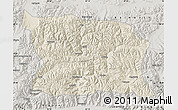 Shaded Relief Map of Namling, semi-desaturated
