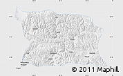 Silver Style Map of Namling, single color outside