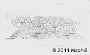 Physical Panoramic Map of Namling, cropped outside