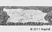 Physical Panoramic Map of Namling, darken