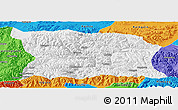 Physical Panoramic Map of Namling, political outside