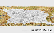 Physical Panoramic Map of Namling, satellite outside