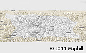 Physical Panoramic Map of Namling, shaded relief outside