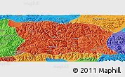 Political Panoramic Map of Namling