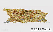 Satellite Panoramic Map of Namling, cropped outside