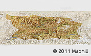Satellite Panoramic Map of Namling, lighten
