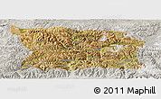 Satellite Panoramic Map of Namling, lighten, semi-desaturated