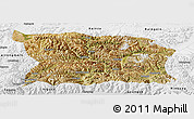 Satellite Panoramic Map of Namling, physical outside