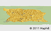 Savanna Style Panoramic Map of Namling, single color outside