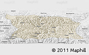 Shaded Relief Panoramic Map of Namling, physical outside