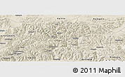 Shaded Relief Panoramic Map of Namling