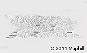 Silver Style Panoramic Map of Namling, single color outside