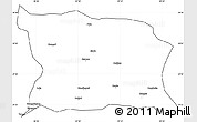 Blank Simple Map of Namling, cropped outside