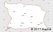 Classic Style Simple Map of Namling, cropped outside