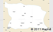 Classic Style Simple Map of Namling, single color outside