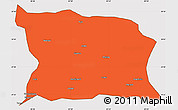 Political Simple Map of Namling, cropped outside