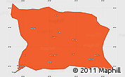 Political Simple Map of Namling, single color outside