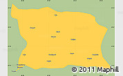 Savanna Style Simple Map of Namling, single color outside