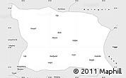 Silver Style Simple Map of Namling