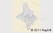Classic Style 3D Map of Nang Xian, single color outside