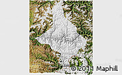 Physical 3D Map of Nang Xian, satellite outside