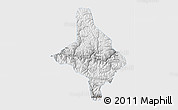 Physical 3D Map of Nang Xian, single color outside